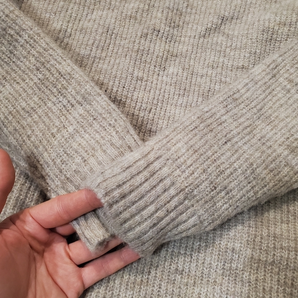 Just Female "Allow Maxi Cardigan". Open Front. Knit. Ribbed Parts. Wool, Alpaga. - Picture 7 of 13